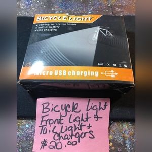 Bicycle head light and rear light